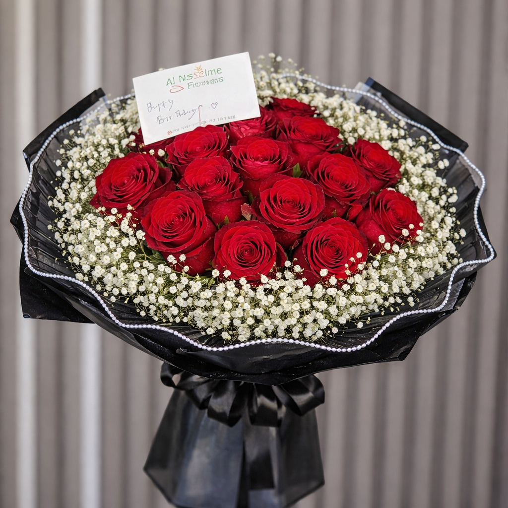 Classic Romance Red Rose Bouquet