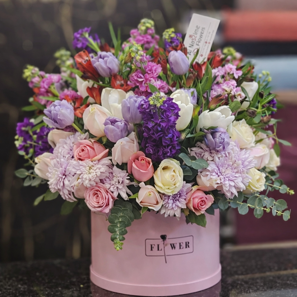 صندوق أزهار الحديقة بألوان الباستيل