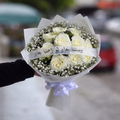 Pure White Rose Elegance Bouquet