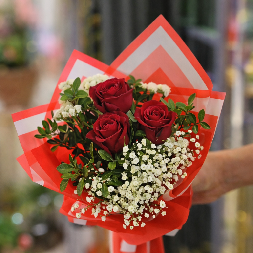 Classic Red Rose Mini Bouquet