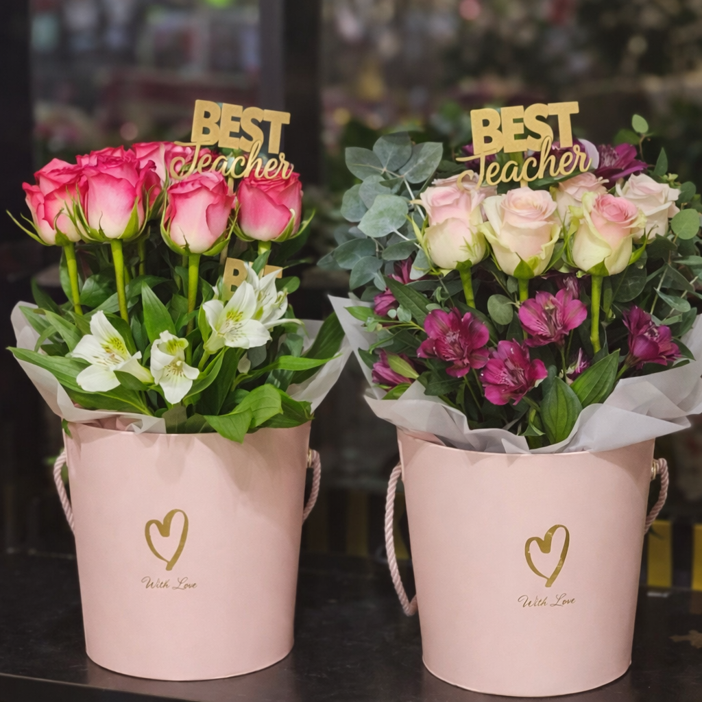 Best Teacher Flower Box